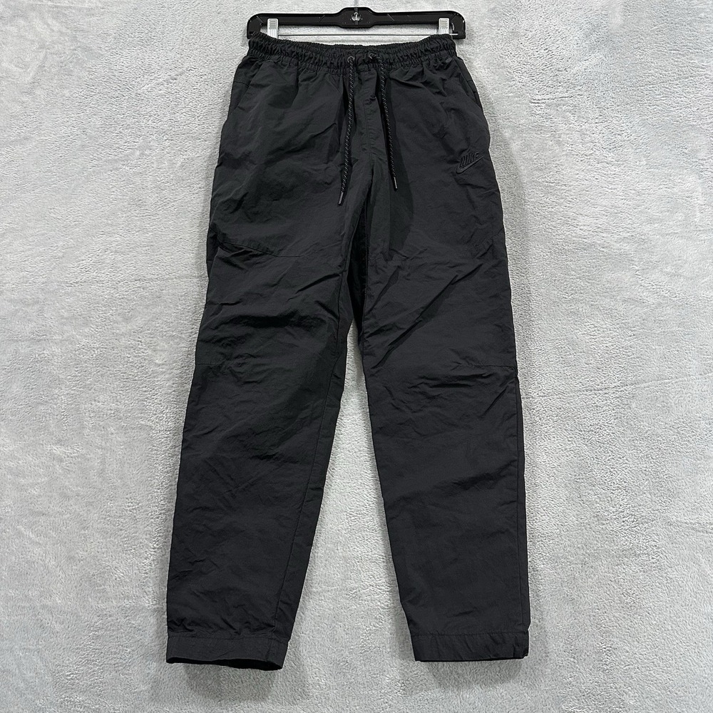 Nike Windbreaker Tech Pants Women Small Black Streetwear Active Straight